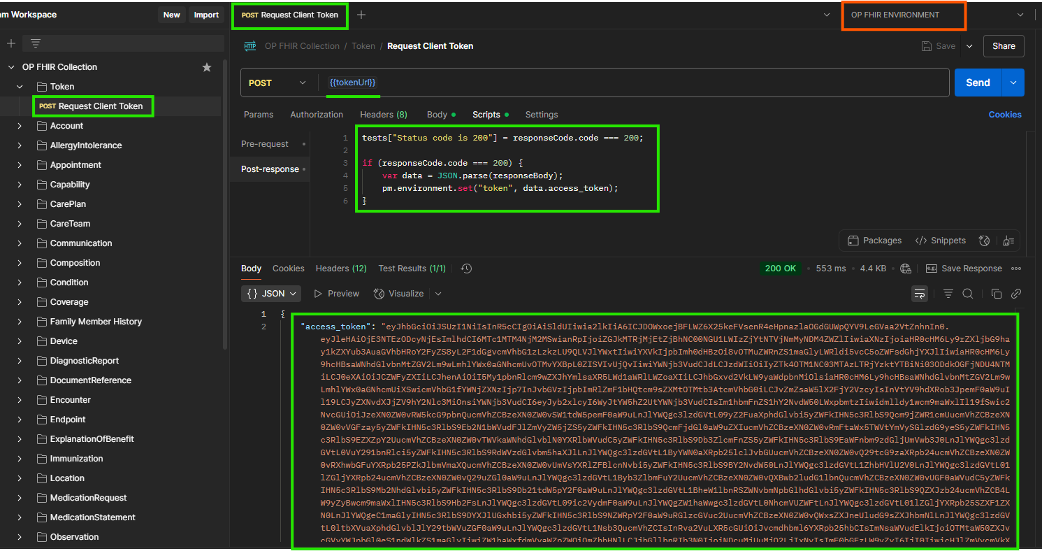 Writh Token FHIR Documentation